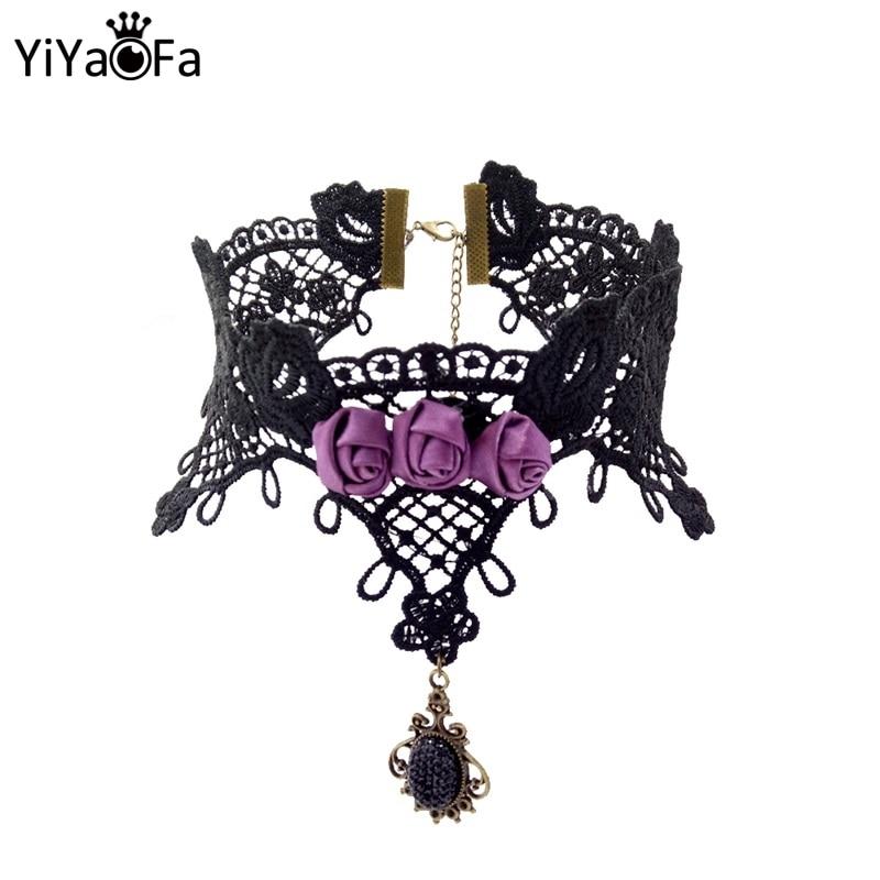 YiYaoFa-Vintage-Choker-Necklace-for-Women-Accessories-Gothic-Jewelry-Lace-Necklace-Pendant-Collar-Statement-Necklace-GN